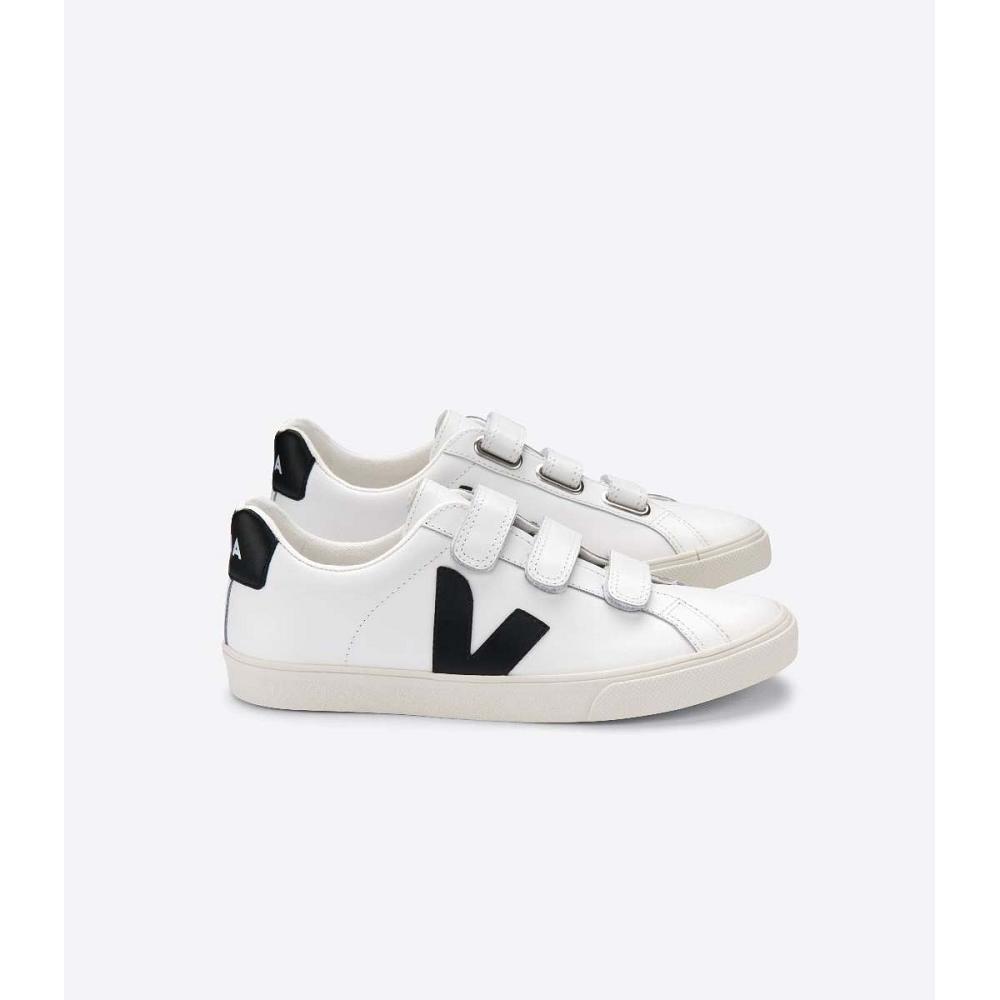 Veja 3-LOCK LEATHER Sneakers Dames White/Black | BE 610QMA